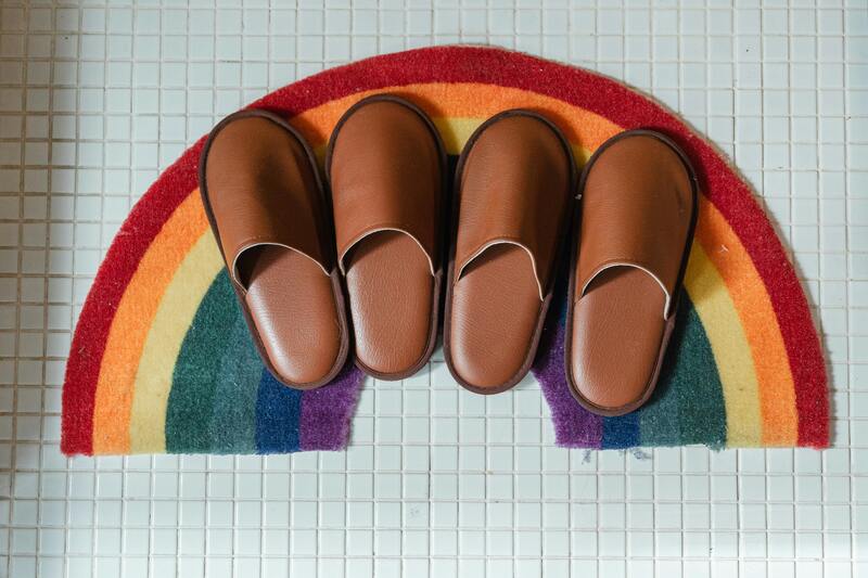 chausson en cuir