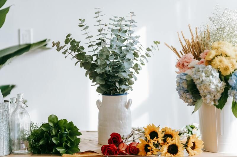 décoration fleurs artificielles