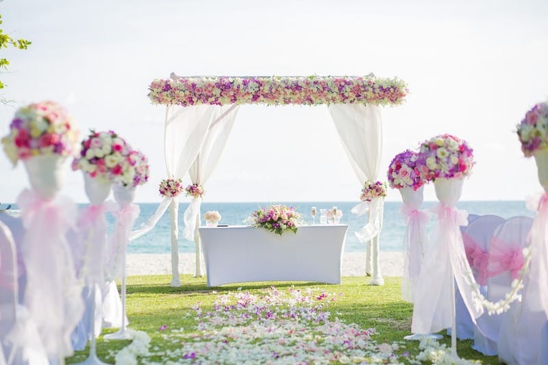arche de mariage florale