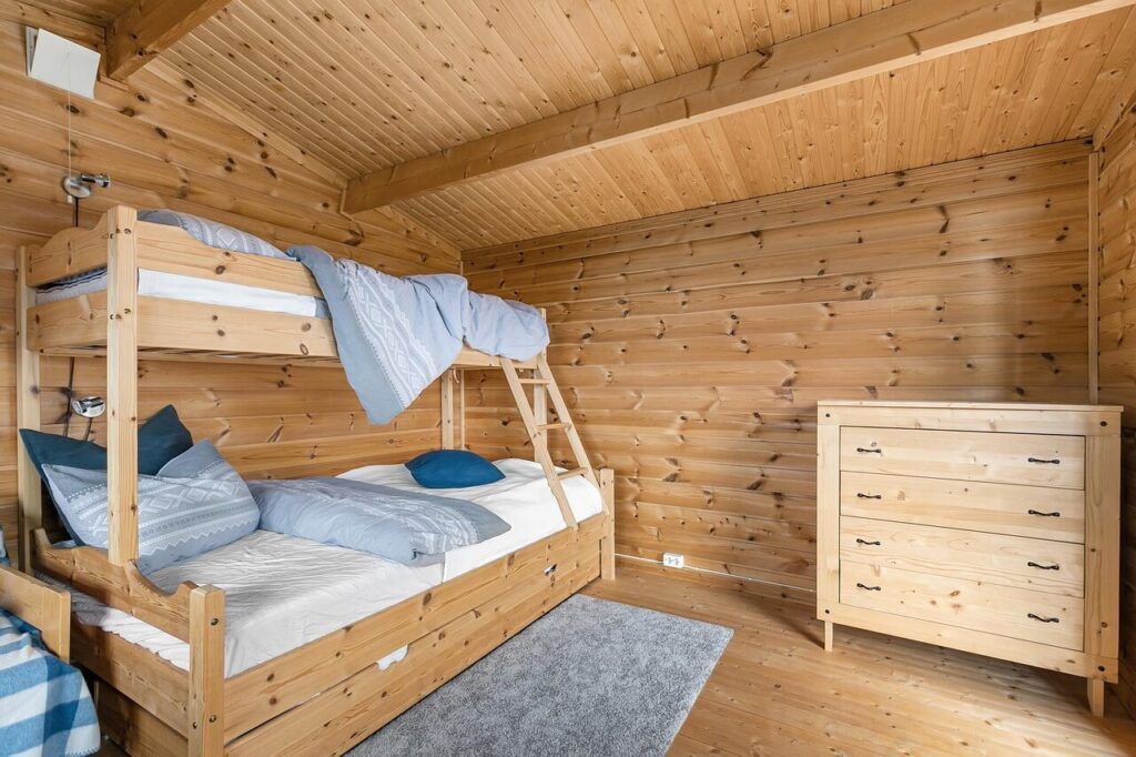 lit superposé en bois massif